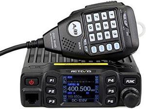 Retevis RT95 Dual Band Mobile Radio, Dual Speaker Mobile Transceiver, 200 Channels 180 Degree Rotatable LCD Display, 2m 70cm Mini Mobile Two Way Radio for RV 4x4 Offroad (1 Pack)