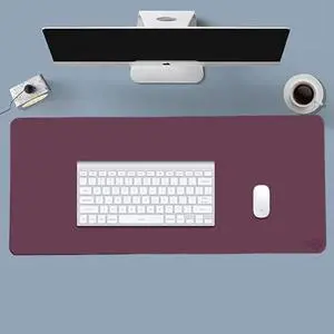 ICONIC - PRO PC GEAR PU Leather Desk Mat | Premium Mouse Pad with Bonus Travel Pad, Coaster & Bookmark | Stylish, Durable, Waterproof Mouse Pad for Office & Home (Mahagany XXL, 40"x16)