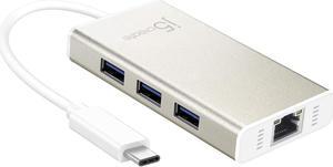 j5create USB Type-C Hub Adapter with Gigabit Ethernet and 3X USB 3.0 Ports