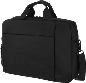 uxcell 15 Inch 360deg Protective Laptop Briefcase Bag, Water-Resistant Laptop Shoulder Bag, Business Crossbody Bag, Computer Carrying Bag for Travel College, Black
