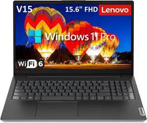 Lenovo V15 Business Laptop Computer, 15.6" FHD Display, Intel Dual-Core CPU, 16GB DDR4 RAM, 256GB PCIe SSD, WiFi 6, Bluetooth 5.2, RJ-45, Type-C, HDMI, Numeric Keypad, Black, Windows 11 Pro, Tichang