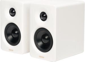 Edifier M60 Multimedia Speaker Bluetooth 5.3, 66W RMS, Hi-Res Audio & Hi-Res Wireless Audio, LDAC,3" Mid Bass & 1" Tweeter, USB-C & Aux Inputs, Compact Desktop Speaker - White