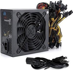 Pstaroth 2000W Mining Power Supply Support 6 8 GPUs GPU Mining Rig, Aleo, ETH Miner, Active PFC, PC 2000W Mining Power Supply PSU for 8 GPU ETH Rig Ethereum Miner Designed 110V-220V