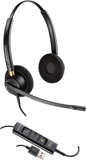 Plantronics Corded Headset with USB Connection, Black