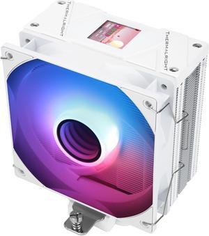 Thermalright Assassin Spirit 120 Vision ARGB White CPU Cooler with 1.54-inch 240*240 Resolution IPS Display LCD Screen,Computer CPU Air Cooling for LGA1700/1851/115X,AM4/AM5,High Performance Radiator