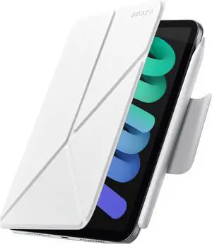 PITAKA for iPad Mini 7 Case A17 Pro (2024), Compatible with iPad Mini 7 (2024) /iPad Mini 6 (2021), Portrait/Landscape Magnetic Case with Pencil Holder, 4 Standing Angles and - White