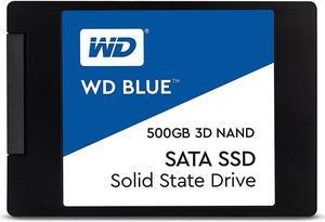 Western Digital 500GB WD Blue 3D NAND Internal PC SSD - SATA III 6 Gb/s, 2.5"/7mm, Up to 560 MB/s - WDS500G2B0A, Solid State Drive
