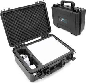 CASEMATIX Waterproof Travel Case Compatible with Starlink Mini Dish, Mount, Cables, Power Supply & More - Professionally Cut Impact Resistant Closed Cell Foam With Separate Storage For Accessories