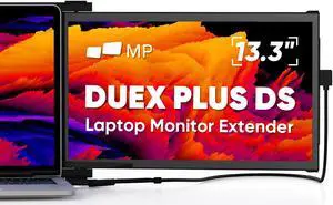 Portable Monitor - Mobile Pixels Duex Plus DS 13.3" FHD 1080P Laptop Monitor Extender, USBA/Type-C/HDMI Plug and Play Laptop Screen for 13"-14.5" Laptops, Windows/macOS/Android/Switch Compatible