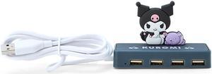 Sanrio 327484 Sanrio Slim USB Hub Kuromi Kuromi 2.4 x 3.7 x 1.2 inches (6 x 9.5 x 3 cm) Character