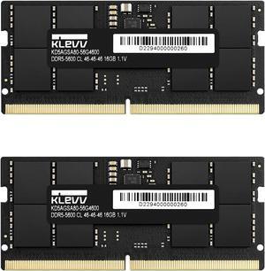KLEVV DDR5 64GB (2x32GB) 5600MHz CL46 A-DIE 1.1V SODIMM Laptop Ram Memory SK Hynix Chip (KD5BGSA80-56G460D)