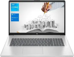 HP 17 Business Laptop, 17.3" HD+ Display, 11th Gen Intel Core i3-1125G4 Processor, 32GB RAM, 1TB SSD, Wi-Fi, HDMI, Webcam, Windows 11 Pro, Silver