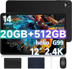 DOOGEE T40PRO Android 14 Tablet,2.4K 12 Inch Tablet,Helio G99 Gaming Tablet with 20GB+512GB/2TB,10800mAh,7.6mm Slim Tablets, 5G WiFi, BT5.0, GPS,Tablet with Keyboard,Mouse,Touching Pen and Case,Black DOOGEE T40PRO Android 14 Tablet,2.4K 12 Inch Tablet,Helio G99 Gaming Tablet with 20GB+512GB/2TB,10800mAh,7.6mm Slim Tablets, 5G WiFi, BT5.0, GPS,Tablet with Keyboard,Mouse,Touching Pen and Case,Black