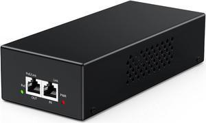 YuanLey Gigabit PoE Injector 90W, PoE++ Injector Converts Non-PoE to PoE++, IEEE 802.3bt/at/af, 10/100/1000Mbps Ultra PoE Adapter, Up to 325 Feet, Metal Case Desktop/Wall-Mount, Plug & Play