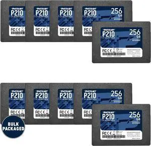Patriot Memory P210 SATA 3 256GB SSD 2.5 Inch Internal Solid State Drive Bulk Packaged 10 Pack - P210S256G2510B