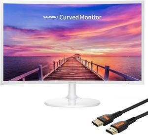 Samsung Monitor for Business Gaming, 27" FHD Curved Widescreen LED Slim Bezel Anti-Glare, AMD FreeSync, 4ms Response Time, 60Hz Refresh Rate, Ultra-Slim, HDMI, DisplayPort, HDMI Cable