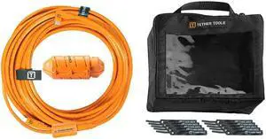 Tether Tools TetherBoost Pro USB-C Right Angle Cable System 31 ft. (9.4m) with Core Controller, & TetherGuard Extension Lock (USB-C to -C Right Angle)- Orange