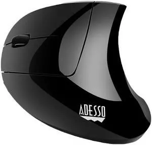 Adesso iMouse E90 - Wireless Left-Handed Vertical Ergonomic Mouse, Black