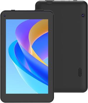 Android 12 Tablet 7 inch Tablets, 4GB RAM 32GB Storage 1TB Expand Quad-Core Processor Tablet PC, 1024 x 600 IPS HD Touch Screen, 2MP+5MP Dual Camera, 3000mAh Battery, WiIFi6, Bluetooth, GMS, Black
