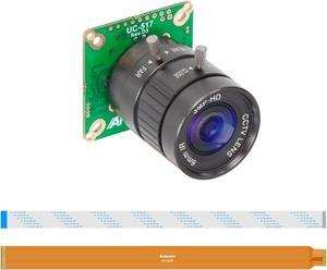 Arducam IMX477 Pi HQ Camera for Raspberry Pi 5, Comes with a 1/2.3" 6mm Focal Length CS Lens, Widely Compatible with Raspberry Pi 4B, 3B+, Zero