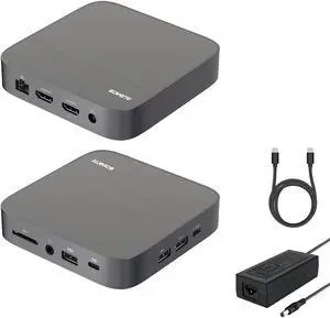 8K USB C Docking Station Dual Monitor 2 Hdmi with 130W Power Supply,11-in-1 Laptop Docking Station 5Gbps USB C and USB A 3.1, PD Ethernet, Audio, SD Card Reader Port for USB C Thunderbolt Laptops