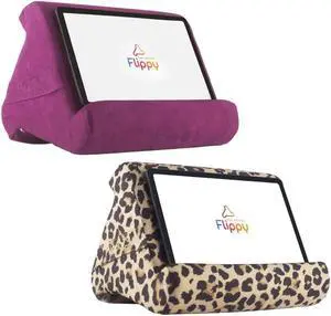 Flippy Tablet 4.0 Pillow Stand Holder for Lap, Desk & Bed - Convenient Storage for Your Items - Carry Strap Handle - Compatible with iPad Pro, Kindle, Fire, Samsung Galaxy - Def Leopard & OrchidYouNot