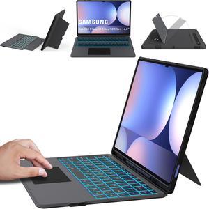 for 14.6 inch Samsung Galaxy Tab S10 Ultra/S9 Ultra/S8 Ultra Case with Detachable Touchpad Keyboard - 7 Color Backlit, Auto Sleep/Wake Keyboard Case for Tab S10 Ultra 2024/S9 Ultra 2023/S8 Ultra 2022