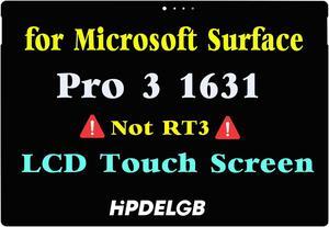 HPDELGB Screen Replacement for Microsoft Surface Pro 3 (1631) V1.1 LTL120QL01-003 LCD Display Touch Screen Digitizer Assembly (Only for 12.3 inch Screen)