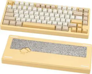 KEEBMONKEY WOBKEY Rainy 75 CNC Aluminum HMX/JWK/Cocoa Switches Triple-Mode Connectivity Mechanical Keyboard with Superior Acoustics, RGB/FR4/Silver SUS304/7000mAh/WOB Switch (Pro - Yellow) KEEBMONKEY WOBKEY Rainy 75 CNC Aluminum HMX/JWK/Cocoa Switches Triple-Mode Connectivity Mechanical Keyboard with Superior Acoustics, RGB/FR4/Silver SUS304/7000mAh/WOB Switch (Pro - Yellow)