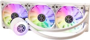 KINGCOOL Aqua Freeze AIO Cooler 360mm Radiator Liquid CPU Cooler RGB All-in-One Water Cooling System, 3x120mm ARGB Fans, AMD AM5/AM4 Intel LGA 1851/1800/1700/115X Sockets Compatible (360mm, White)