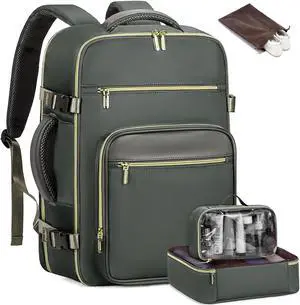 LOVEVOOK Travel Backpack For Women,40L Carry On Backpack Flight Approved,TSA Personal Item Travel Bag Fits 17 Inch Laptop,Business Weekender Overnight Daypack with Toiletry Bag and Cube