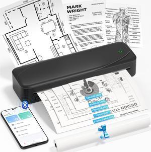 Memoking Portable Printers Wireless for Travel Printer, Thermal Printer Support 8.5" X 11" US Letter&A4, Bluetooth Inkless Mobile Printer for Home Use, M833 No Ink Printer for Home, Office, School