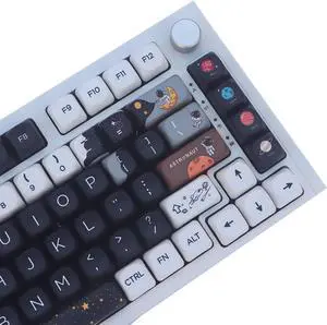 MOA Profile PBT Keycaps 60 Percent, 141 Keys Custom Dye Sublimation ANSI Layout Keycaps Set Compatiable for Cherry MX Switch Mechanical Keyboard