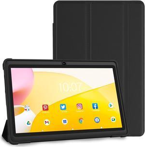 NEWISION 7 Inch Tablet with Case, Quad Core Android 13 Tablet, 4GB RAM 32GB ROM 512GB Expand, WiFi 6, Bluetooth, 1024x600 IPS HD Display, 3500mAh,Dual Camera, USB C Tablet PC (Black)