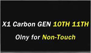 PEHDPVS Replacement for Lenovo Thinkpad X1 Carbon 9 10 11 12 Gen 21CB 21CC 21HM 20XX LP140WU1-SPB1 1920x1200 30 Pins 14" LCD LED Non-Touch Screen Display Digitizer Panel