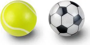 Perixx PERIPRO-303X2G 1.34 Inches Sports Trackball 2 pcs Pack - Fun Novelty Tennis Ball and Soccer Design - Compatible for M570, M575, PERIMICE-517/520/717/720, and Other 1.34inches Trackball Mouse