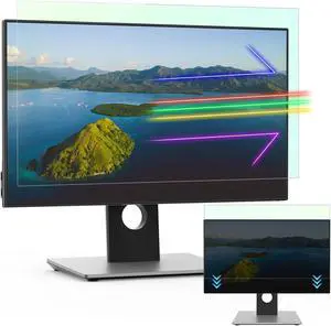 [2-Pack] 27 Inch Anti Blue Light Anti Glare Computer Screen Protector for 16:9 Widescreen Monitor, Removable Anti-Scratch Anti-UV Blocking Screen Filter, Eye Protection Reduce Eye Fatigue and Strain