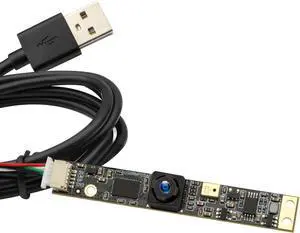 ELP 8mp USB Camera Module with Microphone Wide Angle PC Camera for Computer 4K Lightburn Camera for Laser Engraver Mini Strip Fixed Lens Web Camera CCTV USB Security Camera for Raspberry Pi Laptop