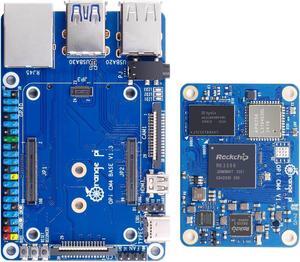 Orange Pi Compute Module 4 Kit 4GB+32GB, Rockchip RK3566 Quad-Core 64-Bit with Base Board,Orange Pi CM4 4GB RAM 32GB eMMC Flash,Support 2.4/5.0GHz Wi-Fi & Bluetooth 5.0 (CM44G32G+Base Board)