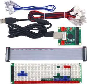 SJ@JX Development Keyboard Encoder Board Game Controller DIY LED Keyboard Development Board Media Music USB Encoder 104 Keys Arcade DIY Kit