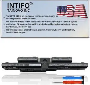 INTIFO 72Wh FPCBP446 Laptop Battery Compatible with Fujitsu LifeBook T725 T726 Series Notebook FPCBP446AP FMVNBP236 FPB0318S FPB0344S CP673831-01 CP702410-01 CP743061-01 [11.25V 6400mAh 6-Cell]