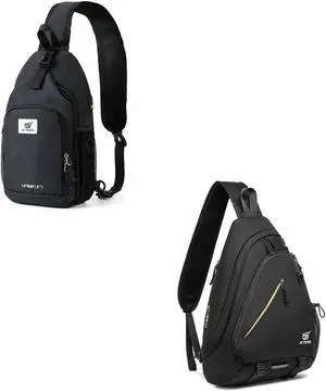 SKYSPER Sling Bag RFID Crossbody Sling Backpack and 18L Sling Laptop Backpack for Men Women(Black)