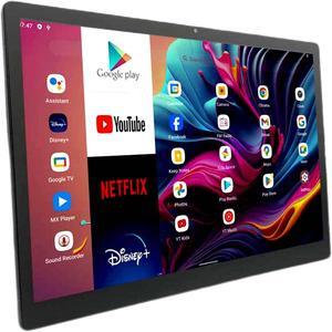 Suvisukua 14 inch 4K 8G+128G one Android 12 Portable Car TV Headrest Monitor Tablet for Back seat, Support Phone Wireless mirroring Touch Screen,with Bluetooth/WiFi 5GHz Car Video Player