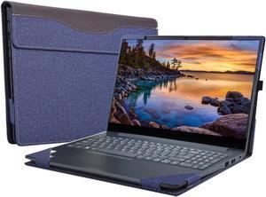 Laptop Cover for Lenovo 2023 V15 G3 IAP 15.6" FHD Business Laptop Computer/ V15 G4 /V15G2 IJL/All-Inclusive Drop-Proof Case PU Leather Inner Pocket Cover (Blue)