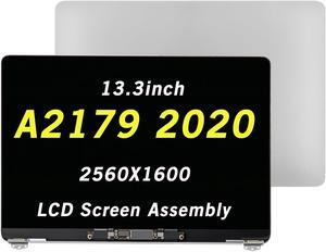 WARWOLFTEAM 13.3" Screen Replacement for MacBook Air A2179 2019 2020 EMC 3302 MVH22 MVH42 MVH52 MWTJ2 MWTK2 MWTL2 Retina LCD Screen Display Full Assembly Complete Top Assembly 2560x1600 (Silver)