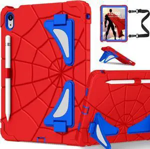 WESOROL Case for iPad (A16) 11th Generation 11 Inch/iPad 10th Generation Case 10.9 Inch for Kids with Kickstand Shoulder Strap, Shockproof Cover for 11th/10th Gen i Pad 2025/2022 Release, Red Blue