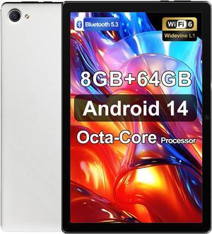 Tablet, Android Tablet with Octa-Core Processor, 10 inch Tablet with HD LCD Touch Screen, 8GB RAM 64GB ROM 1T Expand, Wi-Fi 6, BT 5.3, Dual Camera, Long Life Battery, Google Tablet 2024