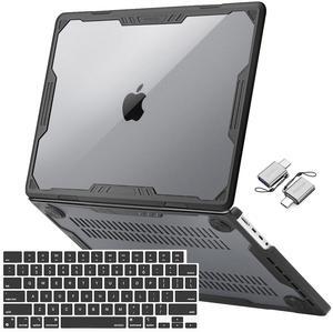 MOSISO Compatible with MacBook Pro 16 inch Case 2025-2021 M4 M3 M2 M1 A3403 A3186 A2991 A2780 A2485, Symmetric Geometric Heavy Duty Hard Shell Case with TPU Bumper&Keyboard Cover&Type C, Black