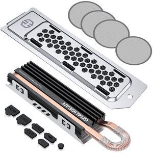 GRAUGEAR PS5 Pro/Slim SSD Heatsink Cover + PS5 Pro/Slim Dust Cover Set, Cooling and Dust-Proof Solution for PS5 Pro/Slim Console