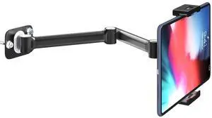 IMtKotW Tablet Wall Mount Holder - Fits 7 to 12.9 Inch Tablets w/ 360degRotating Angle Adjustable, Folding Tablet Wall Bracket in Kitchen/Office/Gym